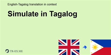 simulate tagalog|Simulate in Tagalog .